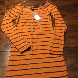 Orange and Blue Dress